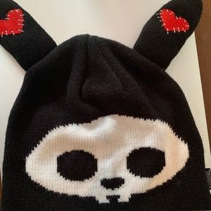 Skull Cat Beanie with Ears